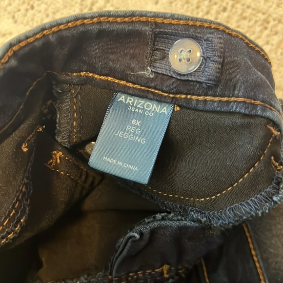 Girls 6X Arizona Jean Co Superflex Regular Jeggings - Picture 4 of 5